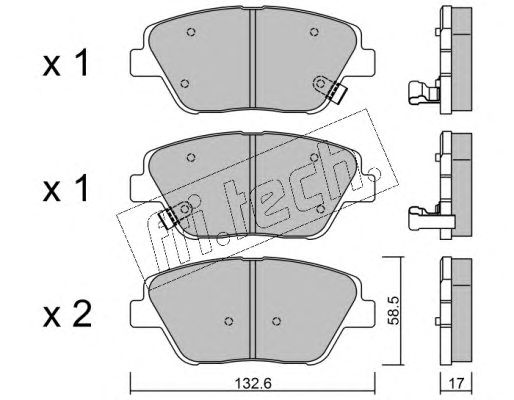 set placute frana,frana disc