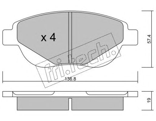 set placute frana,frana disc