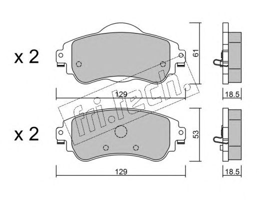 set placute frana,frana disc