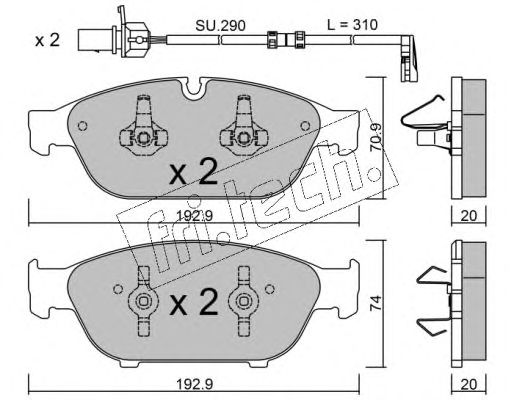 set placute frana,frana disc