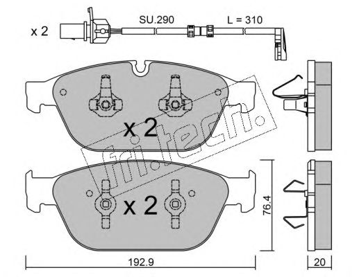 set placute frana,frana disc