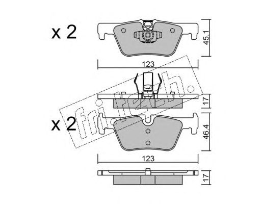 set placute frana,frana disc