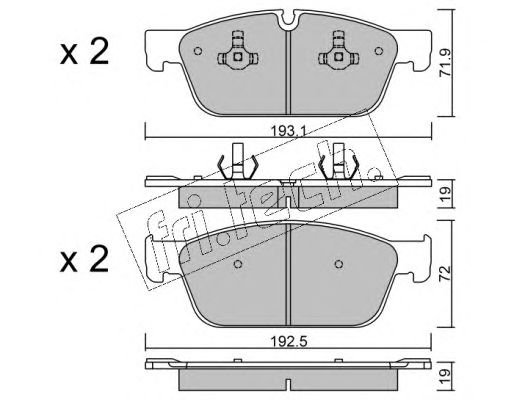 set placute frana,frana disc