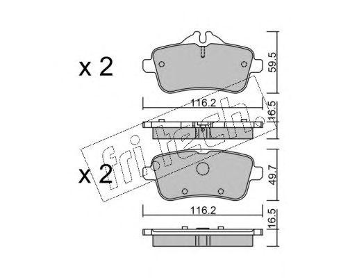 set placute frana,frana disc