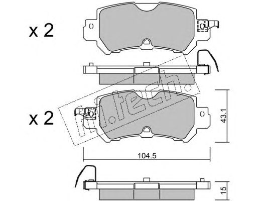 set placute frana,frana disc