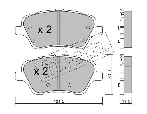 set placute frana,frana disc