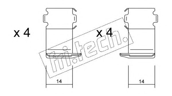 Set accesorii, placute frana