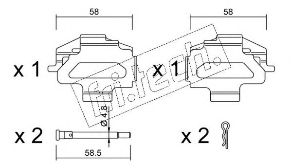 Set accesorii, placute frana