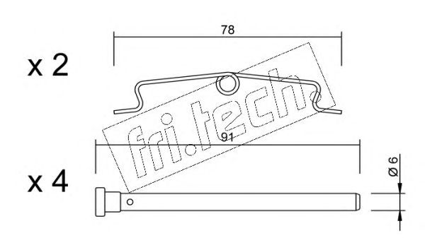 Set accesorii, placute frana