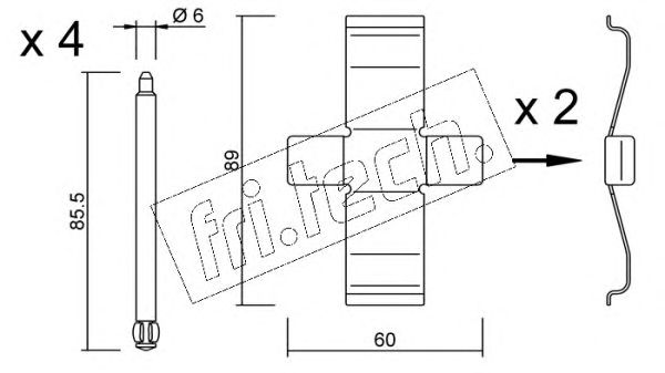 Set accesorii, placute frana