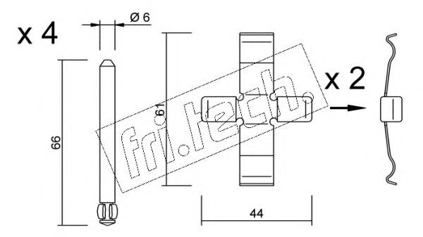 Set accesorii, placute frana