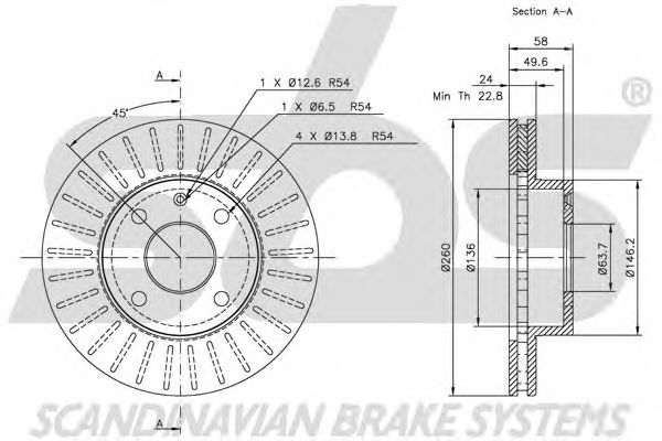 Disc frana FORD SIERRA