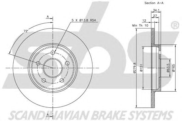 Disc frana FORD MONDEO 00-