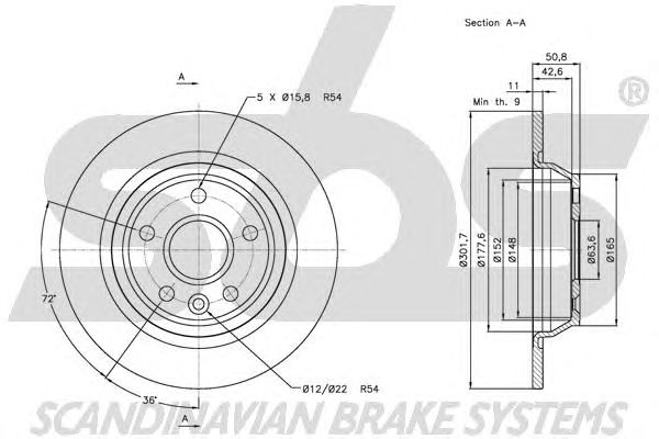 Disc frana FORD MONDEO 07-