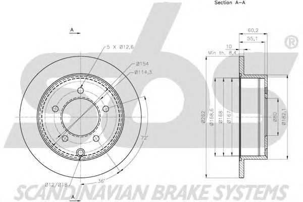 Disc frana MITSUBISHI LANCER 08- 262X10