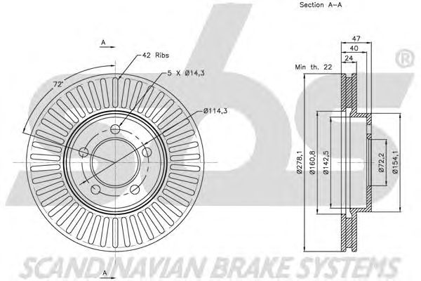 Disc frana FORD MAVERICK