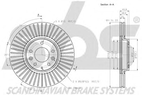 Disc frana MAZDA 6 03/05- 2,3