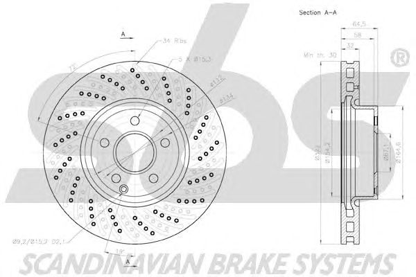 Disc frana MERCEDES-BENZ W204 C200-350 07-