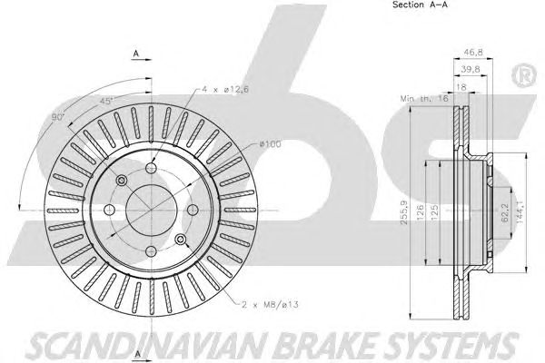 Disc frana HYUNDAI I20 08- 256X18