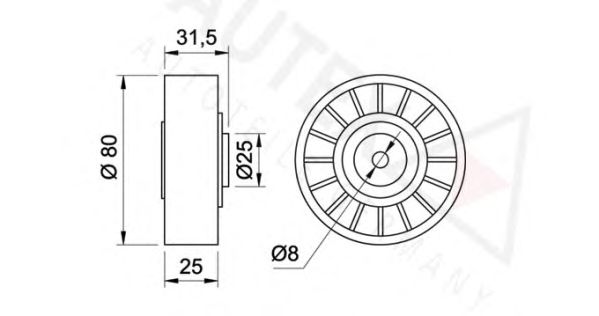 rola intinzator,curea transmisie; Rola ghidare/conducere, curea transmisie