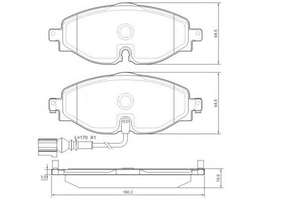 set placute frana,frana disc