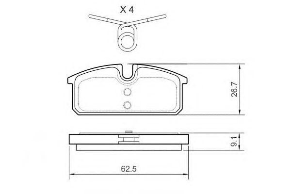 set placute frana,frana disc