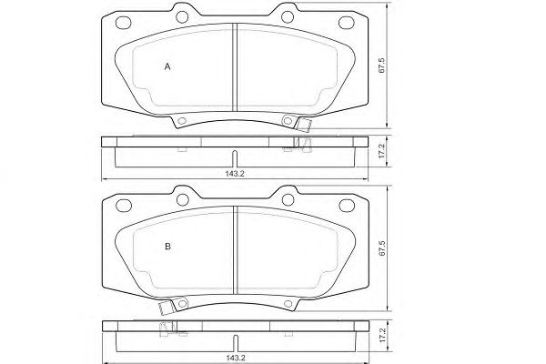 set placute frana,frana disc