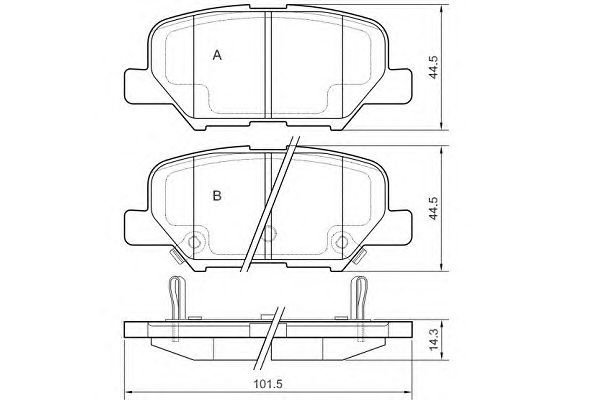 set placute frana,frana disc