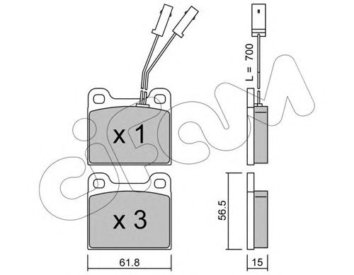 set placute frana,frana disc