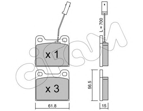 set placute frana,frana disc