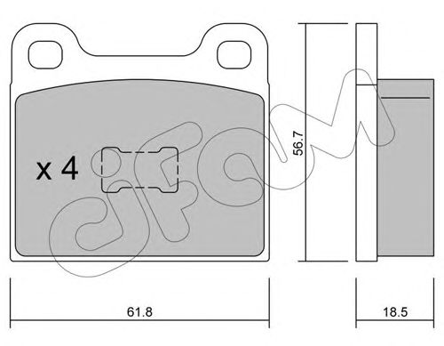 set placute frana,frana disc