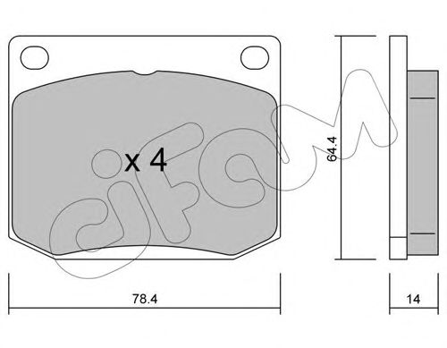 set placute frana,frana disc