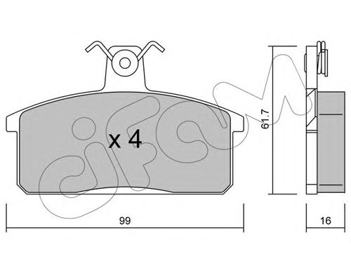 set placute frana,frana disc