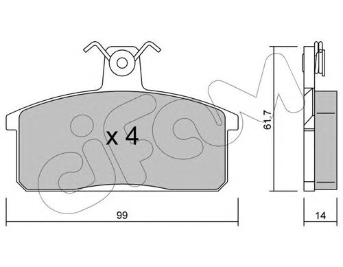 set placute frana,frana disc