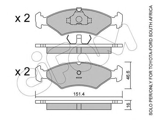 set placute frana,frana disc