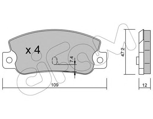 set placute frana,frana disc