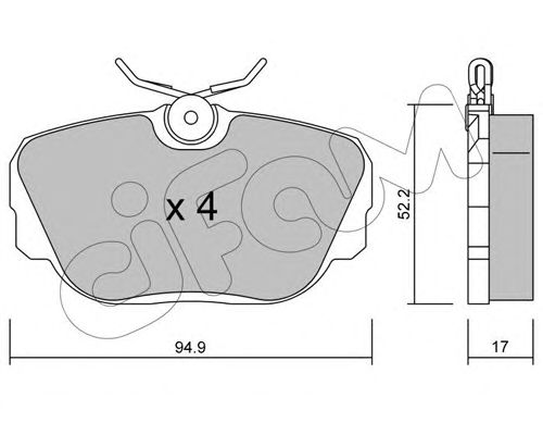 set placute frana,frana disc