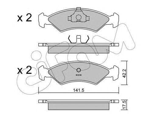 set placute frana,frana disc