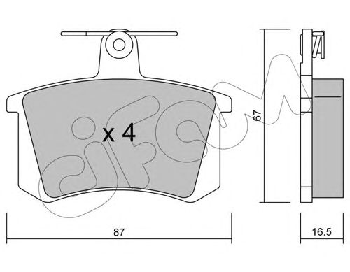 set placute frana,frana disc