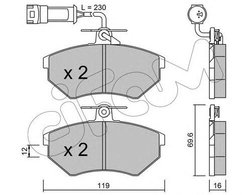 set placute frana,frana disc