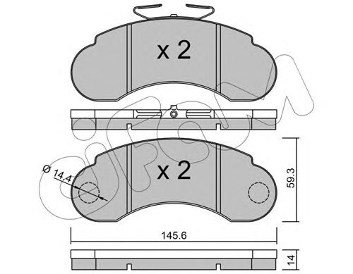 set placute frana,frana disc