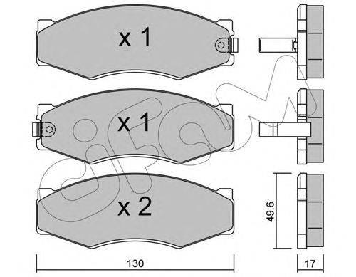 set placute frana,frana disc