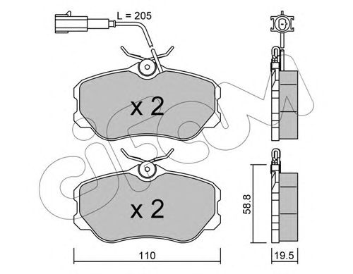 set placute frana,frana disc