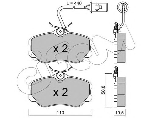 set placute frana,frana disc