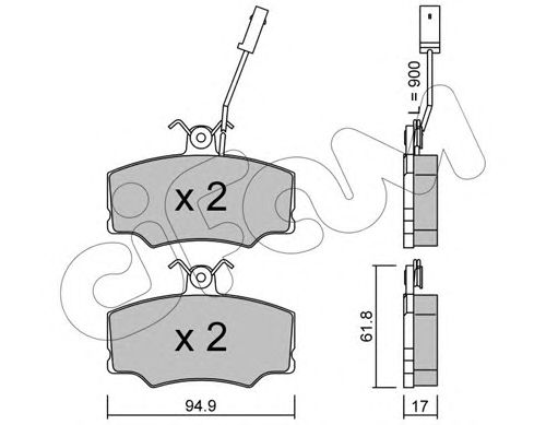 set placute frana,frana disc