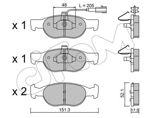 set placute frana,frana disc