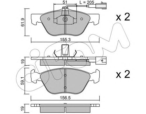 set placute frana,frana disc