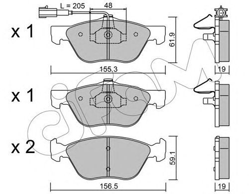 set placute frana,frana disc