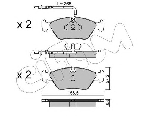 set placute frana,frana disc