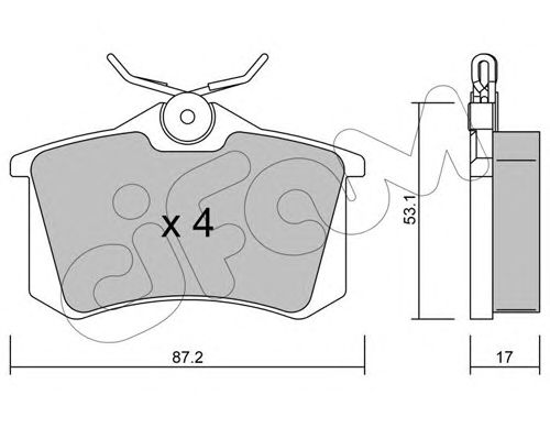 set placute frana,frana disc